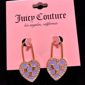 COPY - Juicy Couture checkered heart earrings💜